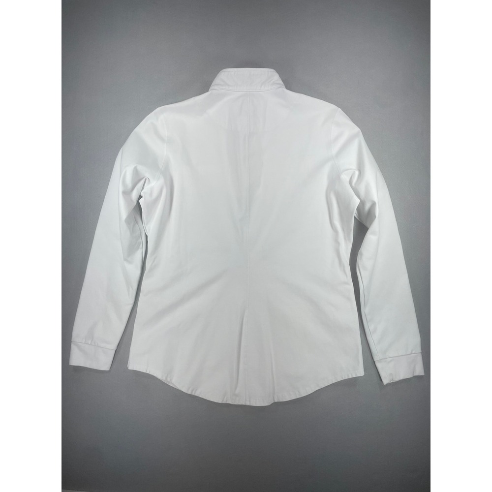 BYLT Pullover Womens Performance Quarter Zip White Side Vent Medium - Picture 4 of 10